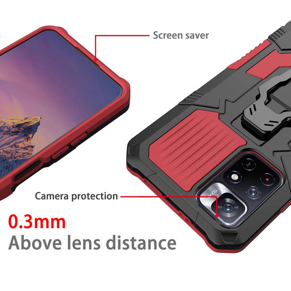 Xiaomi Redmi Note 11 5G Armor Warrior PC + TPU Phone Case(Red)