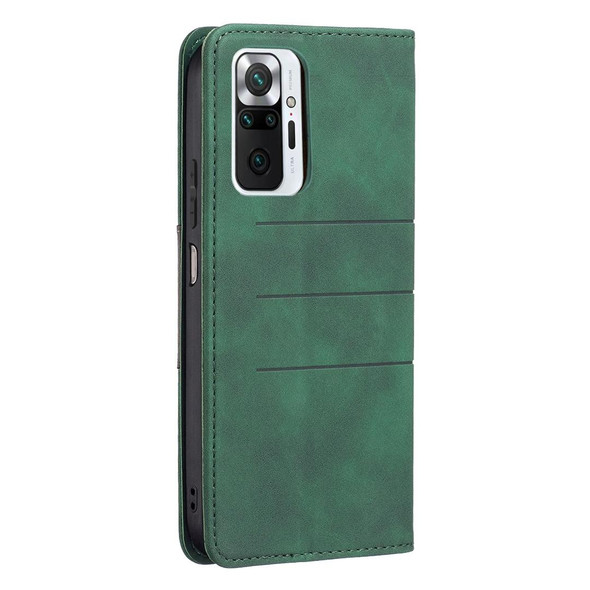 Xiaomi Redmi Note 10 Pro / 10 Pro Max Magnetic Splicing Leather Phone Case(Green)