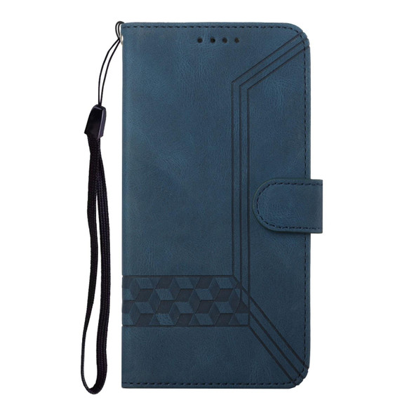 Xiaomi Redmi Note 10 4G Cubic Skin Feel Flip Leather Phone Case(RoyalBlue)