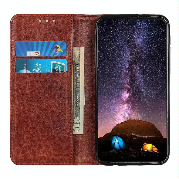 Xiaomi Redmi Note 11 / Redmi Note 11 5G (China) / Poco M4 Pro 5G / Redmi Note 11T 5G(India) Magnetic Crazy Horse Texture Horizontal Flip Leather Phone Case with Holder & Card Slots & Wallet(Brown)