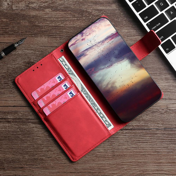 Skin Feel Crocodile Texture Magnetic Clasp Horizontal Flip PU Leather Case with Holder & Card Slots & Wallet - Xiaomi Redmi Note 10 Pro / Note 10 Pro India / Note 10 Pro Max(Red)