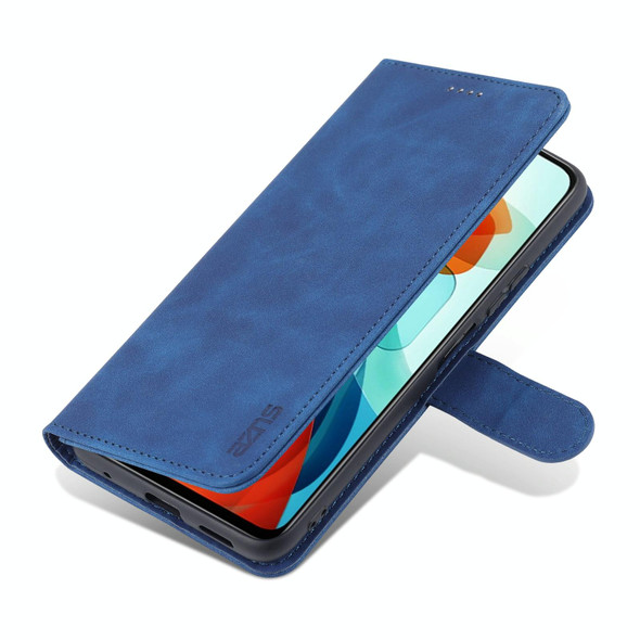 Xiaomi Redmi Note 10 Pro 5G AZNS Skin Feel Calf Texture Horizontal Flip Leather Case with Card Slots & Holder & Wallet(Blue)