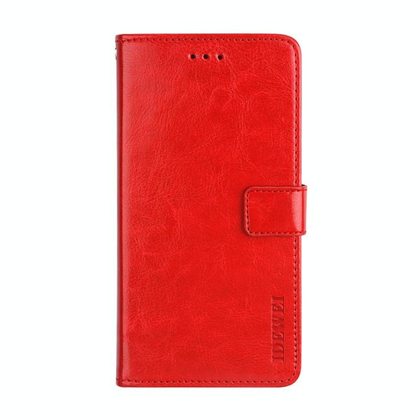 Xiaomi Poco F3 GT idewei Crazy Horse Texture Horizontal Flip Leather Case with Holder & Card Slots & Wallet(Red)