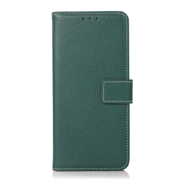 Xiaomi Redmi Note 10 / Note 10S Litchi Texture PU + TPU Horizontal Flip Leather Case with Holder & Card Slots & Wallet(Dark Green)