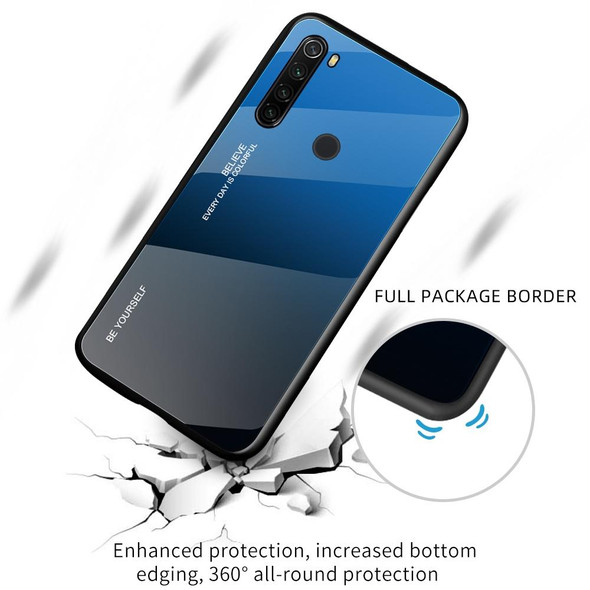 Xiaomi Redmi Note 8T Gradient Color Glass Case(Blue)