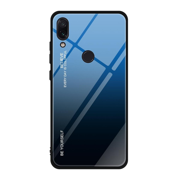 Xiaomi Redmi Note 7 Gradient Color Glass Case(Blue)