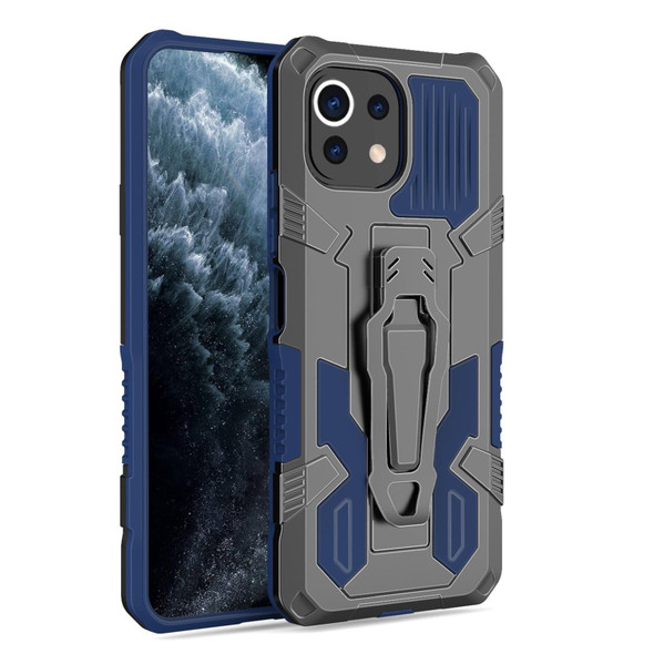 Xiaomi Mi 11 Lite Armor Warrior Shockproof PC + TPU Protective Case(Blue)