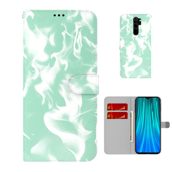 Xiaomi Redmi Note 8 Pro Cloud Fog Pattern Horizontal Flip Leather Case with Holder & Card Slot & Wallet(Mint Green)