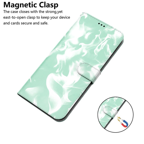 Xiaomi Redmi Note 10 4G / Note 10S Cloud Fog Pattern Horizontal Flip Leather Case with Holder & Card Slot & Wallet(Mint Green)