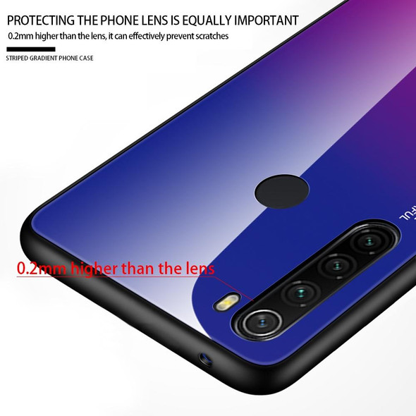 Xiaomi Redmi Note 8 Gradient Color Glass Case(Light Purple)