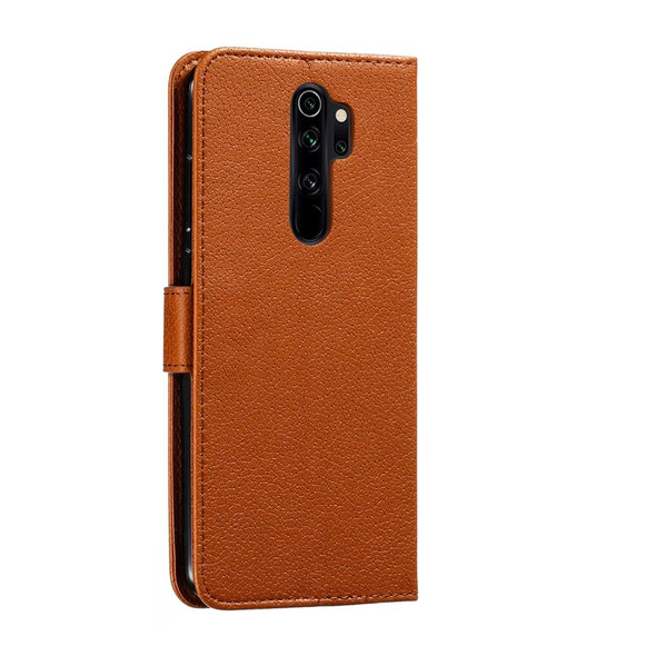 Xiaomi Redmi Note 8 Pro Feather Pattern Litchi Texture Horizontal Flip Leather Case with Holder & Wallet & Card Slots(Brown)