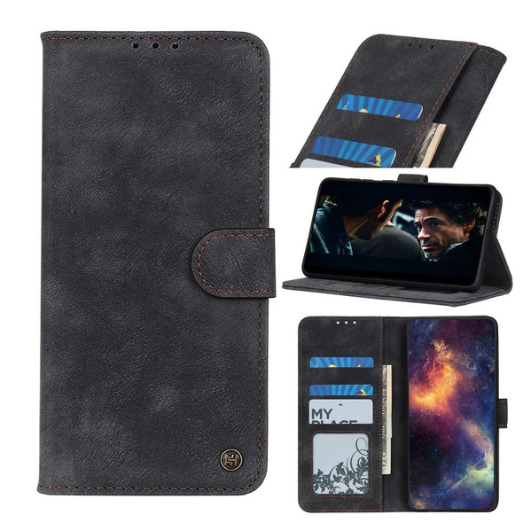 Xiaomi Redmi Note 10S (Global Official Version) Antelope Texture Magnetic Buckle Horizontal Flip PU Leather Case with Card Slots & Wallet & Holder(Black)