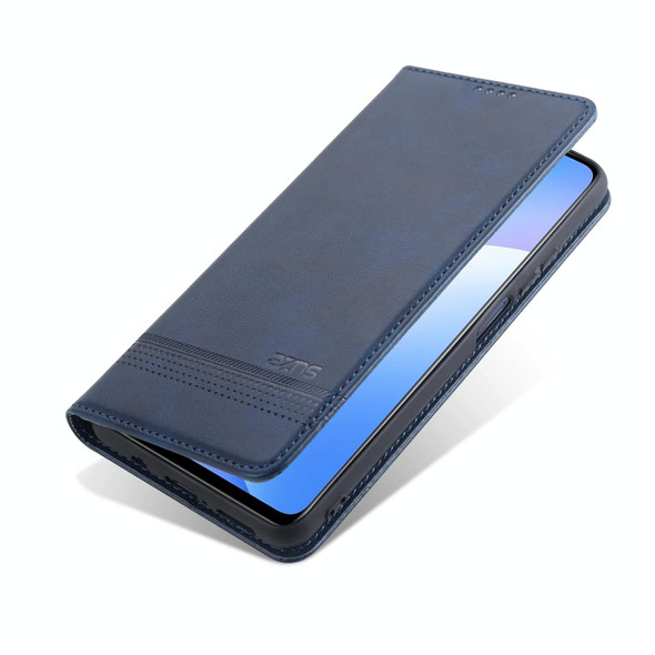 Xiaomi Mi 10T Lite 5G AZNS Magnetic Calf Texture Horizontal Flip Leather Case with Card Slots & Holder & Wallet(Dark Blue)