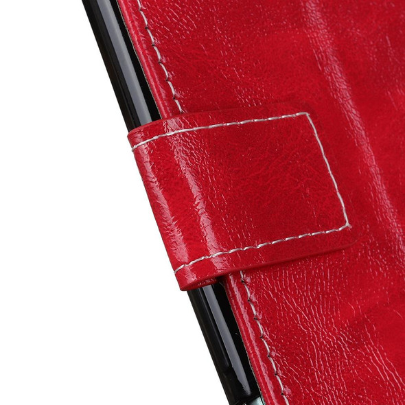 Xiaomi Redmi Note 9 5G Retro Crazy Horse Texture Horizontal Flip Leather Case with Holder & Card Slots & Photo Frame & Wallet(Red)