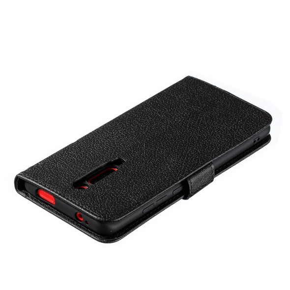 Feather Pattern Litchi Texture Horizontal Flip Leatherette Case with Wallet & Holder & Card Slots - Xiaomi Redmi K20(Black)