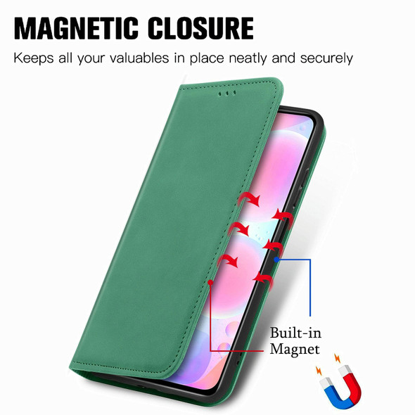 Redmi Note 10 Pro / Note 10 Pro Max Retro Skin Feel Business Magnetic Horizontal Flip Leather Case With Holder & Card Slots & Wallet & Photo Frame(Green)