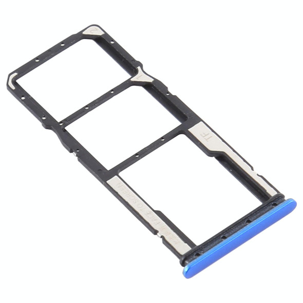 SIM Card Tray + SIM Card Tray + Micro SD Card Tray for Xiaomi Redmi 9A/Redmi 9C(Blue)