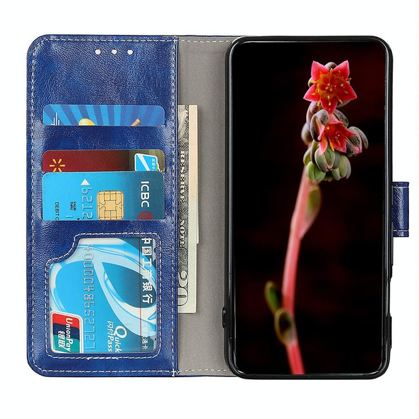 Xiaomi POCO X3 NFC Retro Crazy Horse Texture Horizontal Flip Leather Case with Holder & Card Slots & Photo Frame & Wallet(Blue)