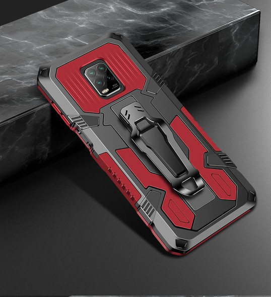 Xiaomi Redmi Note 9S Machine Armor Warrior Shockproof PC + TPU Protective Case(Red)