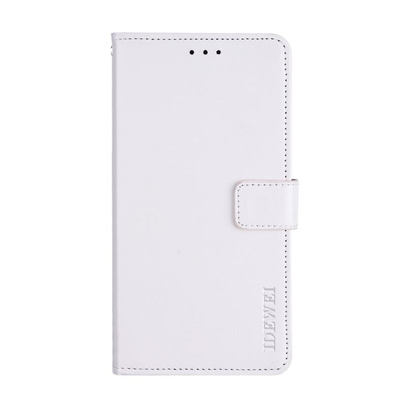 Xiaomi Redmi Note 9 idewei Crazy Horse Texture Horizontal Flip Leather Case with Holder & Card Slots & Wallet(White)