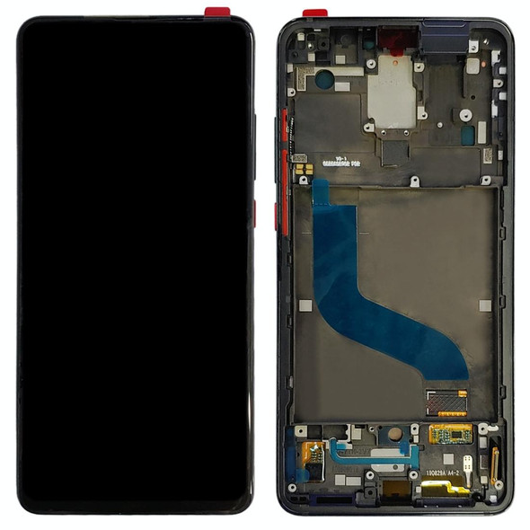 Original AMOLED Material LCD Screen and Digitizer Full Assembly with Frame for Xiaomi 9T Pro / Redmi K20 Pro / Redmi K20(Black)