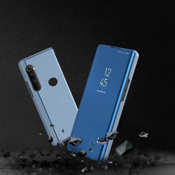 Xiaomi Redmi Note 8T Plated Mirror Horizontal Flip Leather with Stand Mobile Phone Holster(Blue)