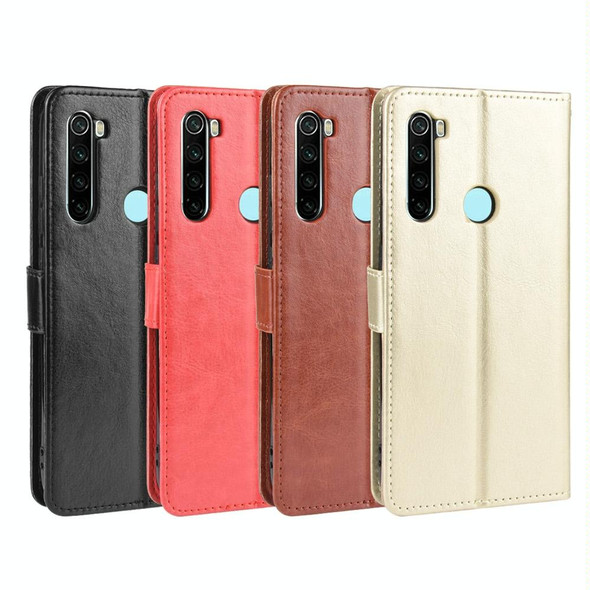 Xiaomi Redmi Note 8T Retro Crazy Horse Texture Horizontal Flip Leather Case with Holder & Card Slots & Photo Frame(Black)