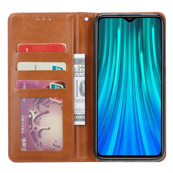 Xiaomi Redmi Note8 Pro Knead Skin Texture Horizontal Flip Leather Case with Photo Frame & Holder & Card Slots & Wallet(Black)