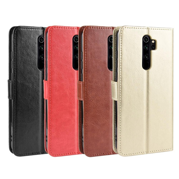 Xiaomi Redmi Note 8 Pro Retro Crazy Horse Texture Horizontal Flip Leather Case with Holder & Card Slots & Photo Frame(Gold)