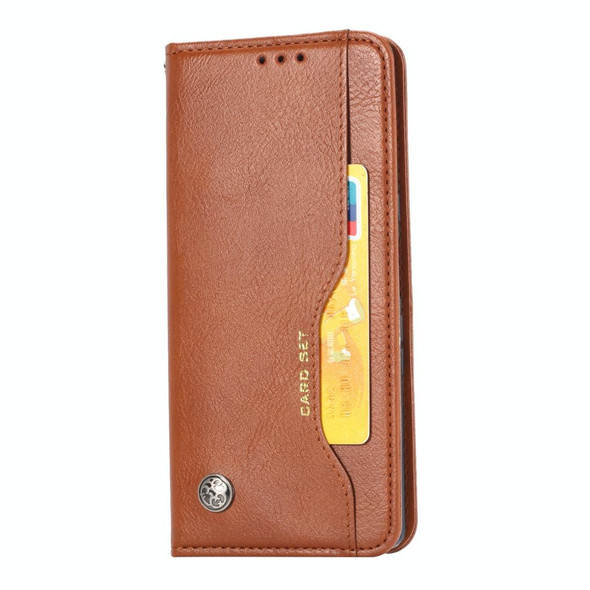 Xiaomi Redmi Note8 Pro Knead Skin Texture Horizontal Flip Leather Case with Photo Frame & Holder & Card Slots & Wallet(Brown)