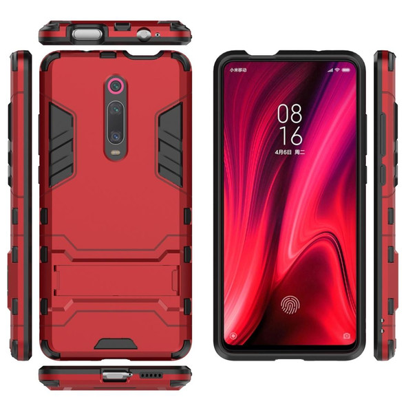 Shockproof PC + TPU Case for Xiaomi Mi 9T Pro / Redmi K20 Pro, with Holder (Red)