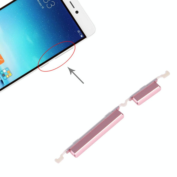Power Button and Volume Control Button for Xiaomi Mi 5s(Pink)