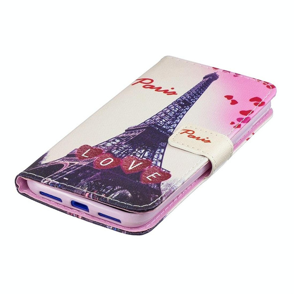 Love Tower Pattern Horizontal Flip Leather Case for Xiaomi Redmi 7, with Holder & Card Slots & Wallet