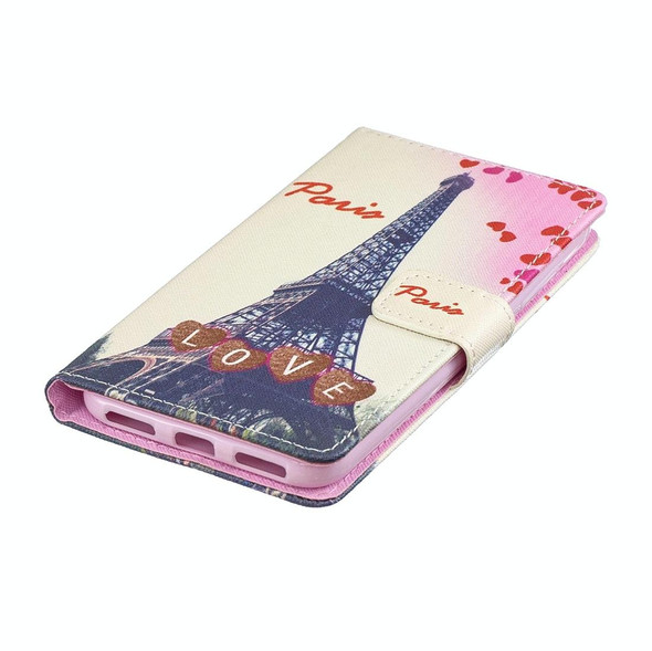 Love Tower Pattern Horizontal Flip Leather Case for Xiaomi Mi Play, with Holder & Card Slots & Wallet