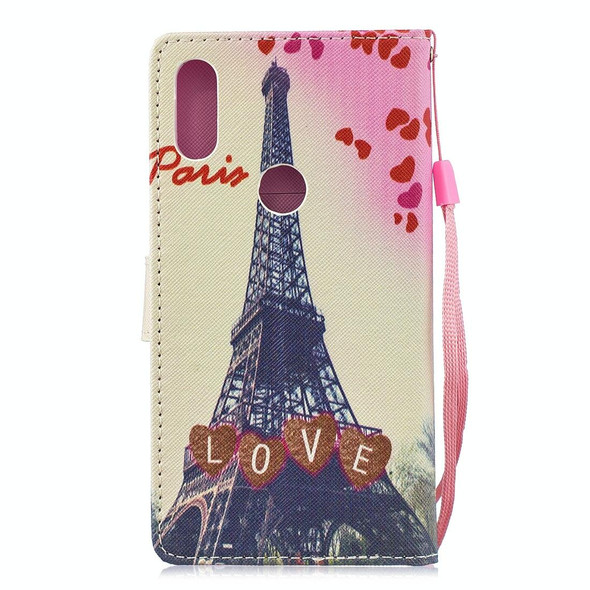 Love Tower Pattern Horizontal Flip Leather Case for Xiaomi Mi Play, with Holder & Card Slots & Wallet