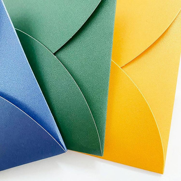 50 PCS Love Buckle Pearl Paper Hot Stamping Envelope Invitation Letter(Dark Green )