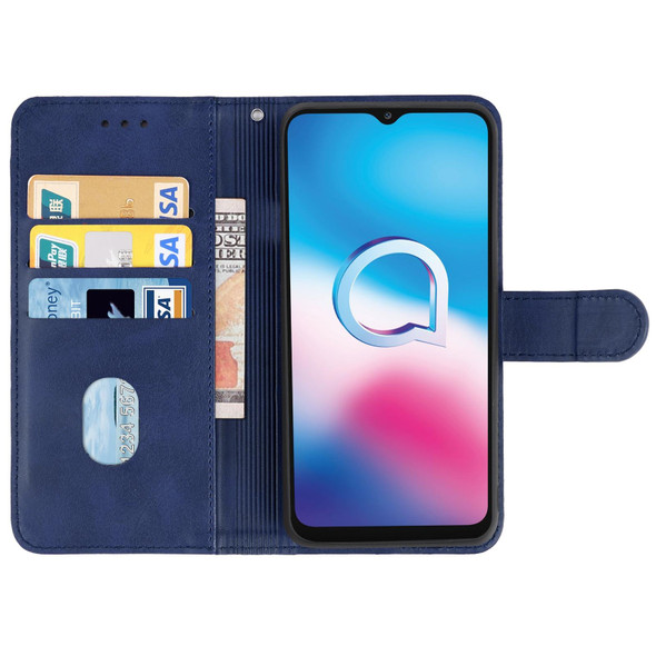 Leather Phone Case - Alcatel 3X (2020)(Blue)