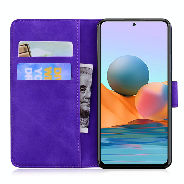 Xiaomi Redmi Note 10 Pro / Note 10 Pro Max Skin Feel Pure Color Flip Leather Phone Case(Purple)