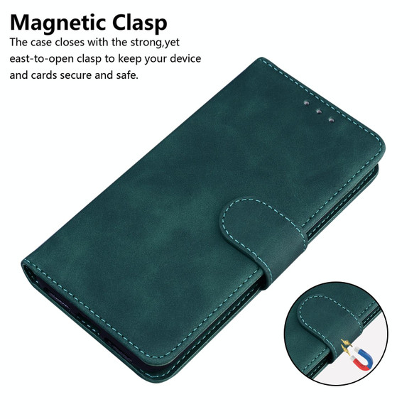 Xiaomi 12 / 12X Skin Feel Pure Color Flip Leather Phone Case(Green)