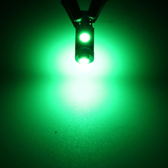 10 in 1 Car T5 0.2W DC12V Instrument Panel LED Decorative Light(Green Light)