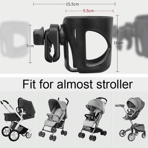 J4035 Stroller Cup Rapid Fixed Stroller Bottle Frame ABS Stroller Water Cup Rack(Gray)