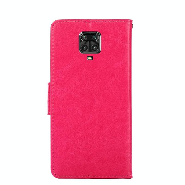 Xiaomi Redmi Note 9S Crystal Texture Horizontal Flip Leather Case with Holder & Card Slots & Wallet(Rose Red)