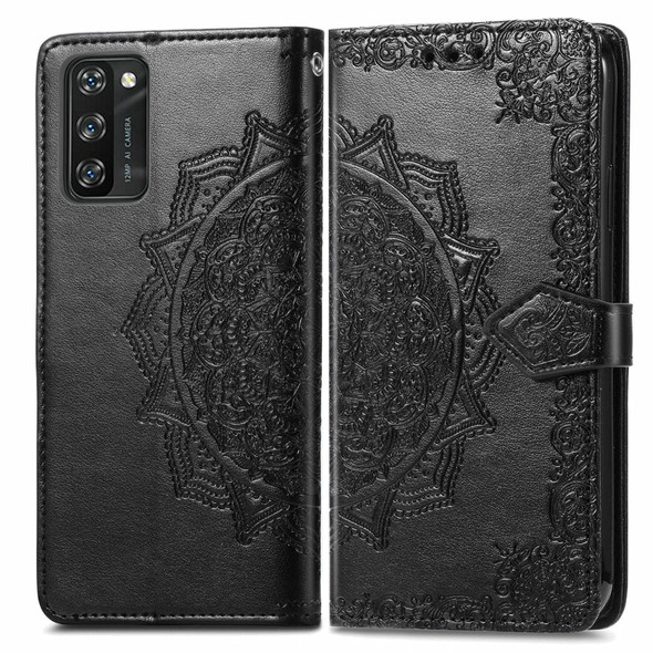 Blackview A100 Mandala Embossing Pattern Horizontal Flip Leatherette Case with Holder & Card Slots & Wallet & Lanyard(Black)