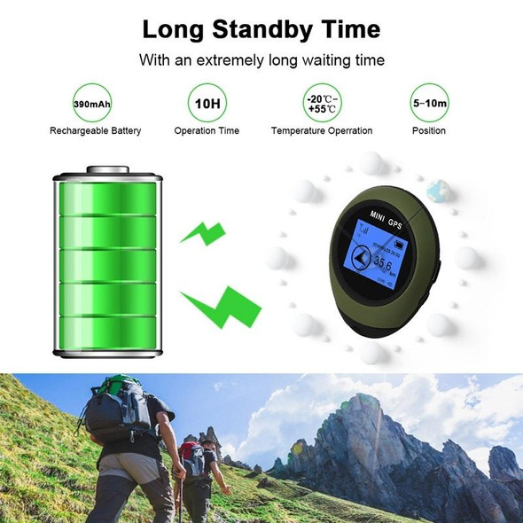 KH-12 Mini GPS Locator Outdoor Climbing Compass(65x52x21mm)