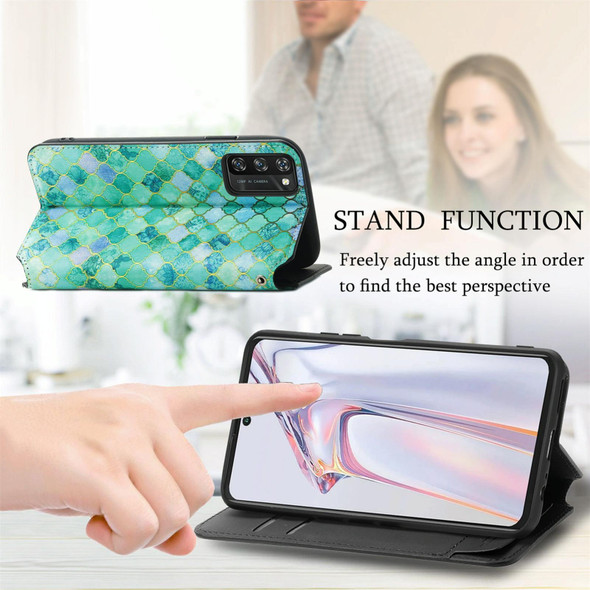 Blackview A100 Colorful Magnetic Horizontal Flip PU Leatherette Case with Holder & Card Slot & Wallet(Emerald)