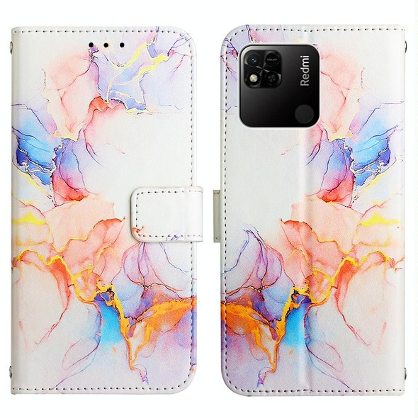 Xiaomi Redmi 10A PT003 Marble Pattern Flip Leather Phone Case(Galaxy Marble White LS004)