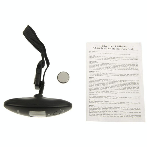 40kg x 100g LCD Electronic Travel Luggage Weight Scale (WH-A15)