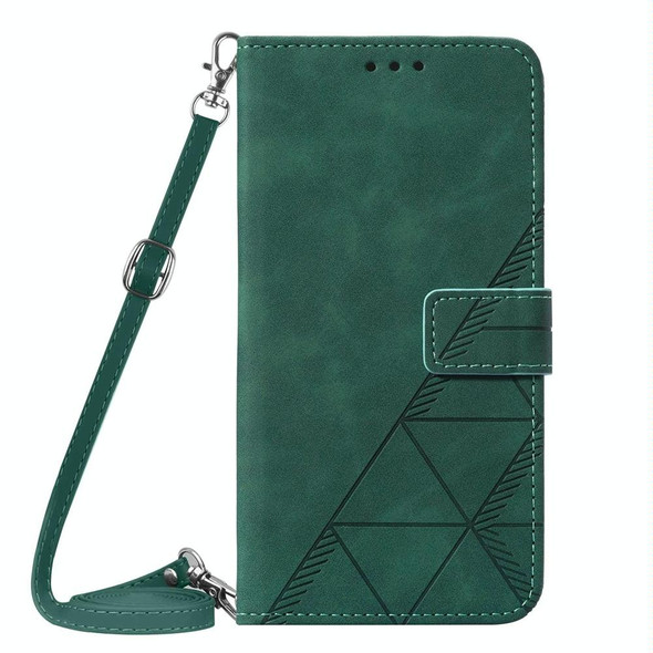 Nokia G21/G11 Crossbody 3D Embossed Flip Leather Phone Case(Dark Green)