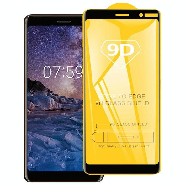 9D Full Glue Full Screen Tempered Glass Film - Nokia 7 Plus