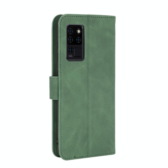 Oukitel C21 / C21 Pro Solid Color Skin Feel Magnetic Buckle Horizontal Flip Calf Texture PU Leather Case with Holder & Card Slots & Wallet(Green)